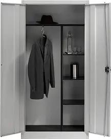 mauser Stahlschrank 790064A0 lichtgrau 95,0 x 42,0 x 195,0 cm, aufgebaut