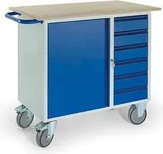 Rollcart Werkstattwagen blau 6 Schubladen