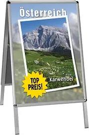 update displays Kundenstopper silber DIN A1 2 Fächer