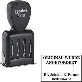 trodat Datumstempel mit Text individualisierbar Classic 2910 P05 ohne Logo
