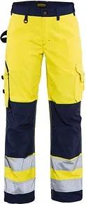 BLAKLÄDER® Damen Warnschutzhose 7155 gelb, marine Größe 22