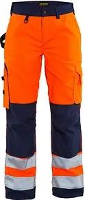 BLAKLÄDER® Damen Warnschutzhose 7155 orange, marine Größe 48