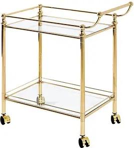 HAKU Möbel Servierwagen gold, transparent 68,0 x 40,0 x 78,0 cm