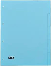 dots Ordnerregister Vollformat blanko blau 5-teilig, 5 Satz