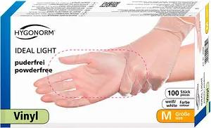 HYGONORM unisex Einmalhandschuhe IDEAL LIGHT weiß Größe M, 100 St.