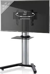 VCM my media TV-Ständer Stadino Mini schwarz, silber, schwarzglas