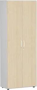 geramöbel Garderobenschrank Flex, S-386128-AL lichtgrau, ahorn 2 Fachböden 80,0 x 42,0 x 216,0 cm