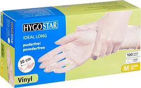 HYGOSTAR unisex Einmalhandschuhe IDEAL LONG transparent Größe M, 100 St.