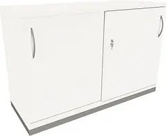 fm Schiebetürenschrank Sidney, 4260429765652 weiß 1 Fachboden 120,0 x 44,2 x 78,1 cm