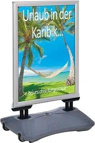 update displays Kundenstopper WindPro Plus silber DIN A1 2 Fächer