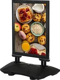 update displays Kundenstopper WindPro schwarz DIN A1 2 Fächer