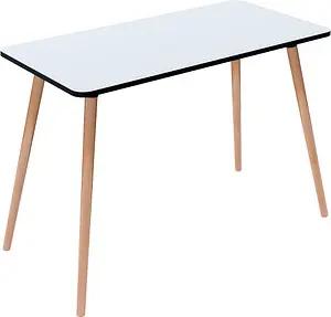 PAPERFLOW easyHome HOP Schreibtisch weiß rechteckig, 4-Fuß-Gestell buche 100,0 x 50,0 cm