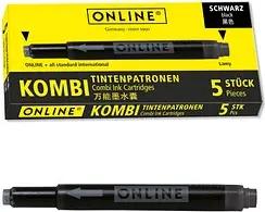 ONLINE® 17306/12 Tintenpatronen für Füller schwarz 5 St.