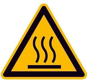 SafetyMarking® Warnaufkleber "Warnung vor heißer Oberfläche" dreieckig 10,0 x 10,0 cm