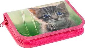 EBERHARD FABER Federmäppchen befüllt Katze Motiv 42 teilig, 19,6 x 3,4 cm