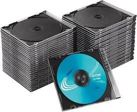 MediaRange 1er CD-/DVD-Hüllen Slim Cases transparent, 50 St.