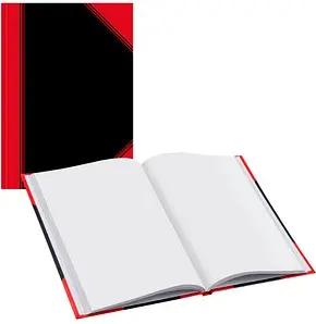 Bantex Notizbuch Chinakladde DIN A6 blanko, schwarz/rot Hardcover 192 Seiten