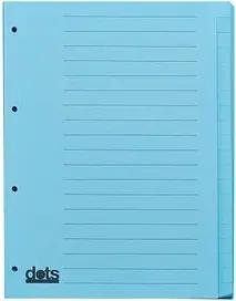 dots Ordnerregister Vollformat blanko blau 20-teilig, 5 Satz