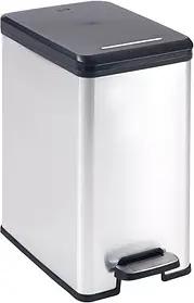 curver DECOBIN SLIM BIN Mülleimer 25,0 l silbermetallic