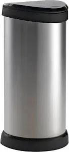 curver DECOBIN Mülleimer 40,0 l silbermetallic