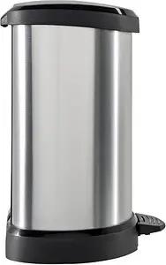 curver DECOBIN Mülleimer 15,0 l silbermetallic