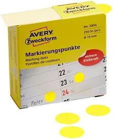 AVERY Zweckform Klebepunkte 3856 gelb Ø 19,0 mm, 250 St.
