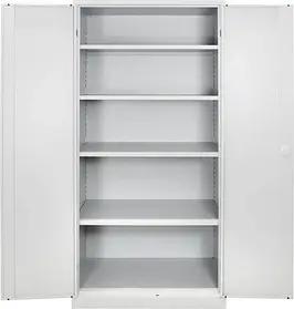 ADB Stahlschrank 40752 lichtgrau 92,0 x 60,0 x 195,0 cm, aufgebaut