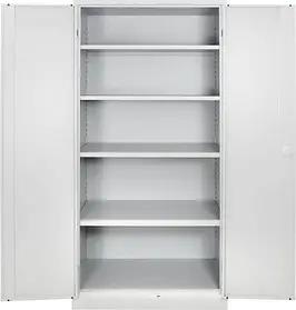 ADB Stahlschrank 40956 lichtgrau 92,0 x 42,0 x 195,0 cm, aufgebaut