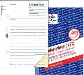AVERY Zweckform Lieferschein Formularbuch 1722