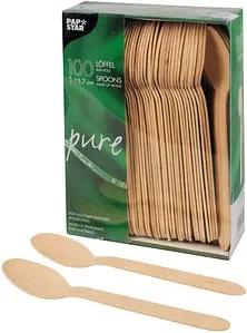 PAPSTAR Einweg-Löffel pure, Holz, 100 St.