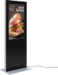 Showdown® Displays Digitale Infostele Slim Infostele mit LED-Display, schwarz, 138,0 cm (55 Zoll)