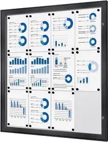 Showdown® Displays Schaukasten grau 12x DIN A4