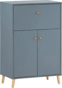 MÖBELPARTNER Sekretär 500, 153501 blaugrau 65,2 x 39,0 x 101,7 cm