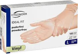 HYGONORM unisex Einmalhandschuhe IDEAL FIT weiß Größe L, 100 St.