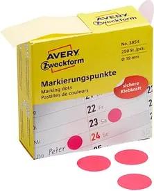 AVERY Zweckform Klebepunkte 3854 magenta Ø 19,0 mm, 250 St.