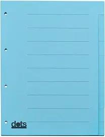 dots Ordnerregister Vollformat blanko blau 10-teilig, 5 Satz