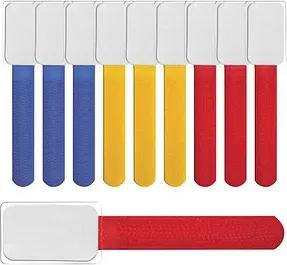 10 LABEL THE CABLE Klettkabelbinder MINI TAGS farbsortiert