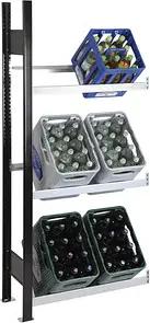 SCHULTE Anbauregal 37003-S schwarz, silber 75,0 x 30,0 x 180,0 cm