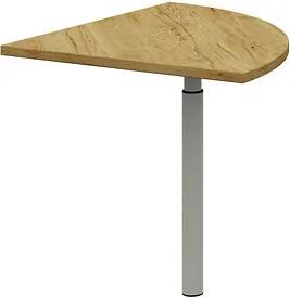 röhr Verbindungsplatte höhenverstellbar Techno hickory-eiche, dreieckig abgerundet 80,0 x 80,0 x 68,0 - 82,0 cm