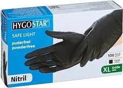 HYGOSTAR unisex Einmalhandschuhe SAFE LIGHT schwarz Größe XL, 100 St.