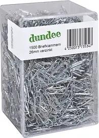 dundee Büroklammern silber glanzverzinkt, 1.500 St.