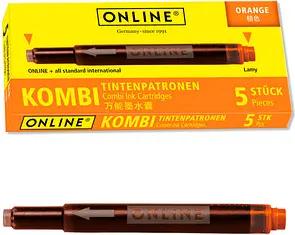 ONLINE® 17174/12 Tintenpatronen für Füller orange 5 St.