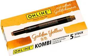 ONLINE® 17178/12 Tintenpatronen für Füller Golden Yellow 5 St.