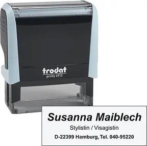 trodat Textstempel, individualisierbar printy 4913 selbstfärbend schwarz ohne Logo