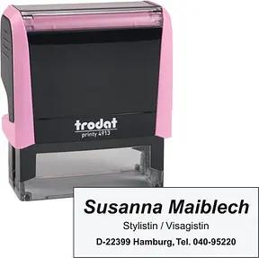 trodat Textstempel, individualisierbar printy 4913 selbstfärbend schwarz ohne Logo