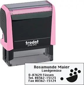 trodat Textstempel, individualisierbar printy 4913 selbstfärbend schwarz mit Logo