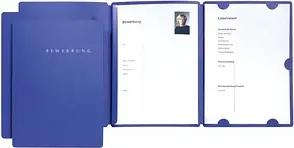 3 PAGNA Bewerbungsmappen Select DIN A4 blau