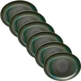 6 HEART & SOUL Servierplatten Perfect Match Avocado grün 36,0 x 28,0 cm