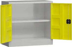 ClassiX Stahlschrank X-530306 zinkgelb, lichtgrau 80,0 x 38,0 x 75,0 cm, aufgebaut