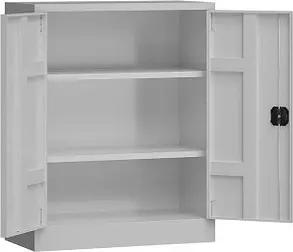 ClassiX Stahlschrank X-530310 lichtgrau 80,0 x 38,0 x 100,0 cm, aufgebaut